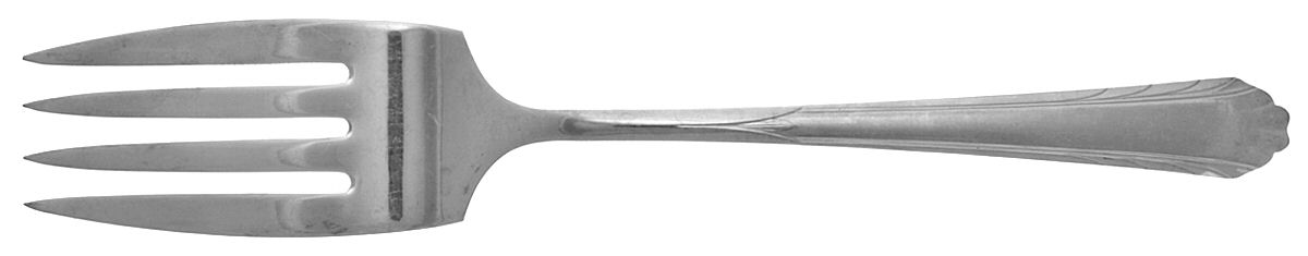 NTS16 (Silverplate) Medium Solid Cold Meat Serving Fork by National Silver Co-1