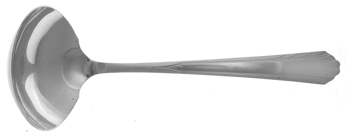 NTS16 (Silverplate) Solid Gravy Ladle by National Silver Co-1
