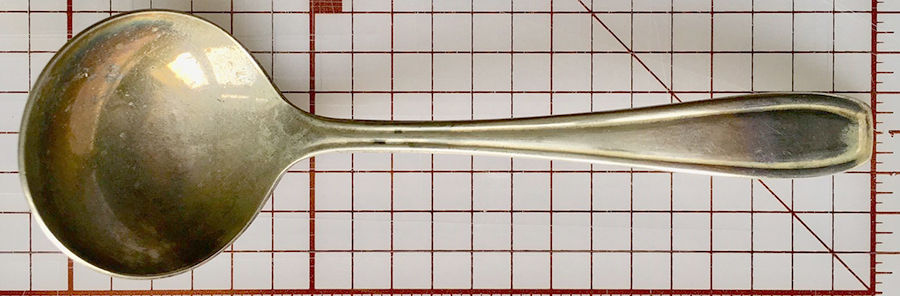 NTS19 (Silverplate) Solid Piece Cream Ladle by National Silver Co-1