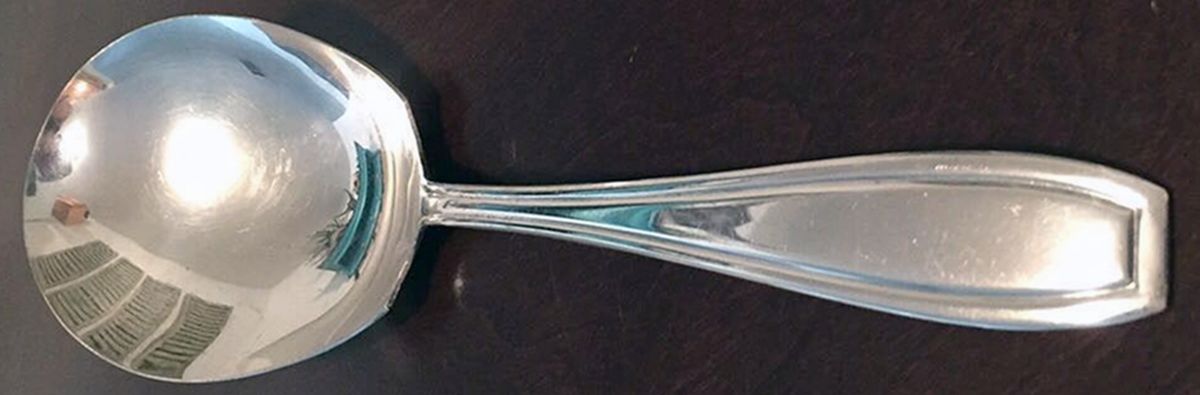 NTS19 (Silverplate) Solid Smooth Casserole Spoon by National Silver Co-1
