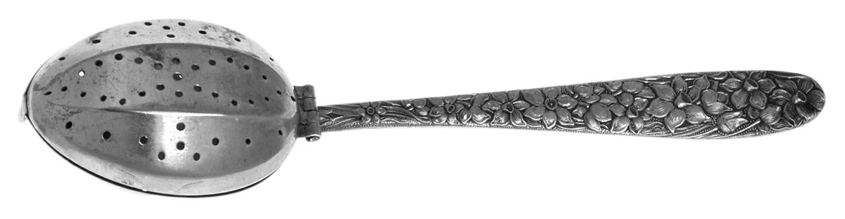Narcissus (Silverplate) Solid Individual Tea Ball Spoon by National Silver Co-1
