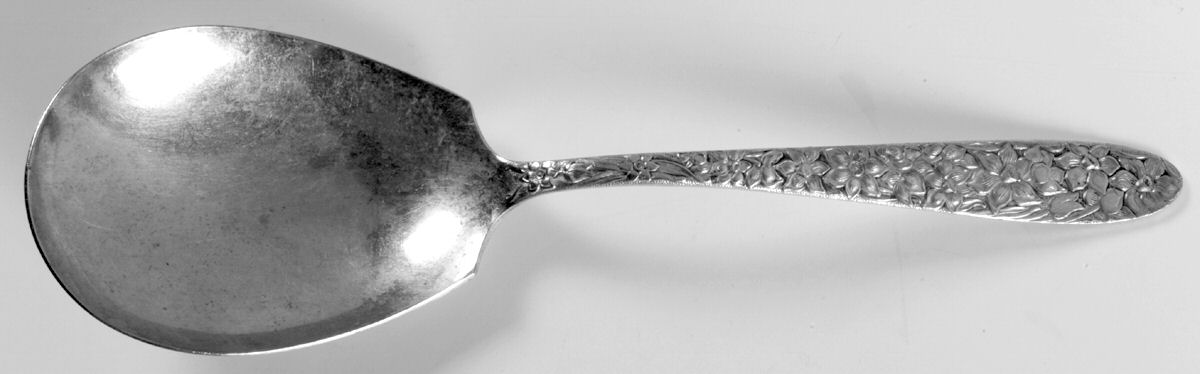 Narcissus (Silverplate) Solid Smooth Casserole Spoon by National Silver Co-1