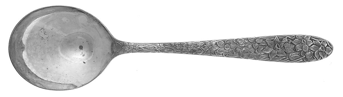 Narcissus (Silverplate) Round Bowl Soup Spoon (Gumbo) by National Silver Co-1