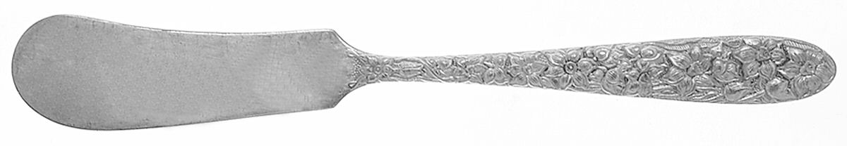 Narcissus (Silverplate) Flat Handle Butter Spreader by National Silver Co-1