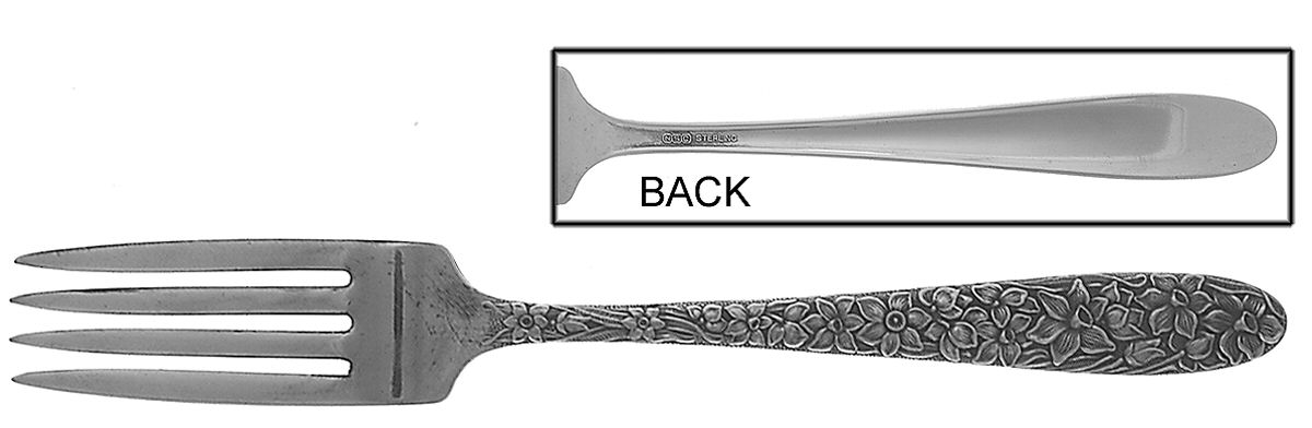 Narcissus (Sterling) Fork by National Silver Co-1