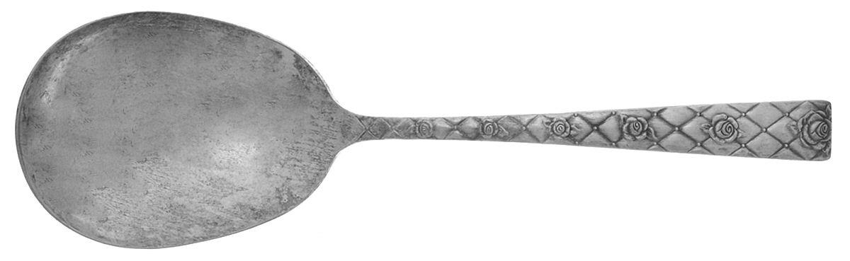 Rose Marie (Silverplate, 1952) Solid Smooth Casserole Spoon by National Silver Co-1
