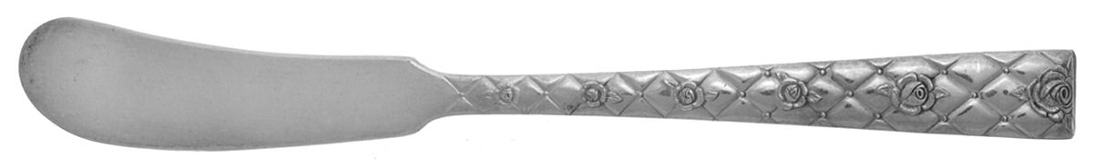 Rose Marie (Silverplate, 1952) Flat Handle Butter Spreader by National Silver Co-1