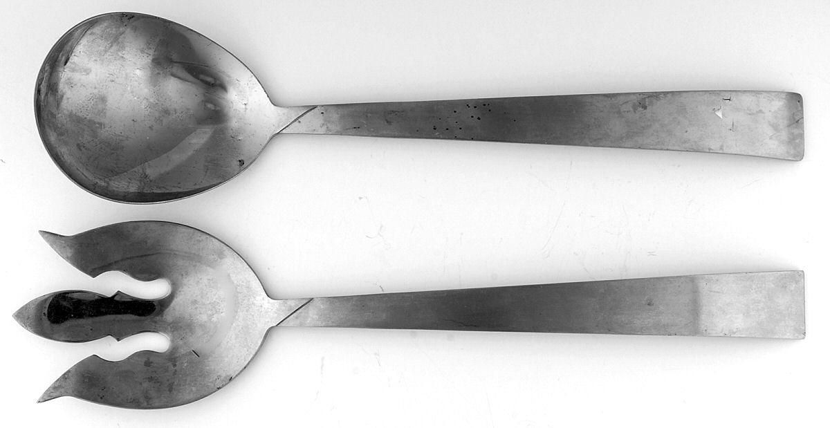 Kronor (Stainless) Solid Oversized Serving Salad Set by Nasco-1