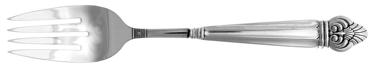 NTS28 (Sterling) Medium Cold Meat Serving Fork, Plated Tines by National Silver Co-1