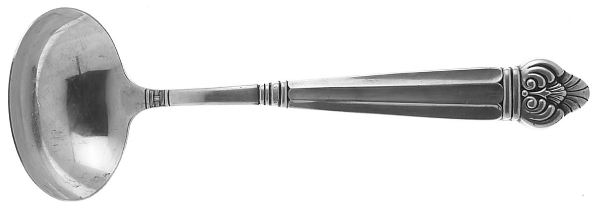 NTS28 (Sterling) Hollow Handle Gravy Ladle, Plate Bowl by National Silver Co-1