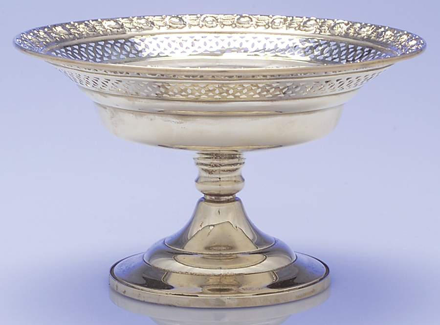 Margaret Rose (Sterling, 1938, Holloware) Weighted Round Compote (Height X Width) by National Silver Co-1