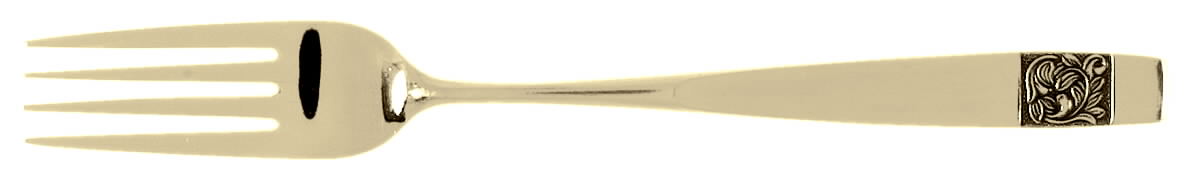 Golden Black Rose (Gold Electroplate) Fork by National Stainless-1