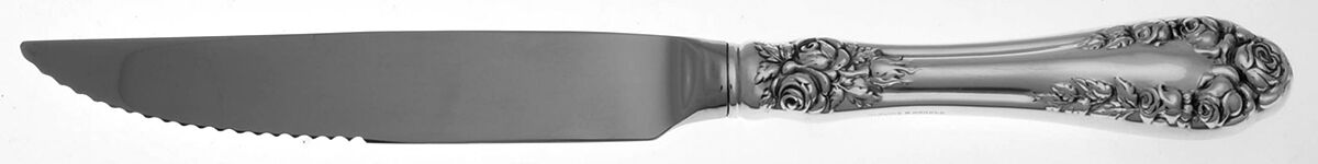 Normandy Rose (Sterling) Steak Knife Individual Hollow, Serrate HC by Northumbria-1