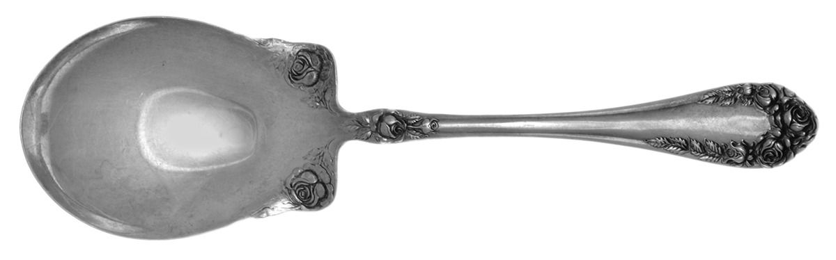Normandy Rose (Sterling) Solid Smooth Casserole Spoon by Northumbria-1
