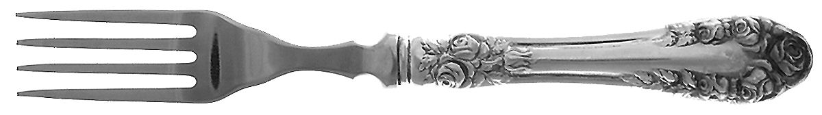 Normandy Rose (Sterling) Individual Hollow Fish Fork, Stainless Tines by Northumbria-1
