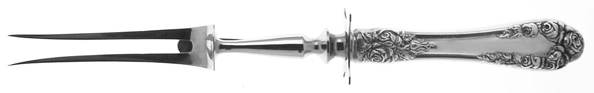Normandy Rose (Sterling) Small Steak Carving Fork with Stainless Prongs by Northumbria-1