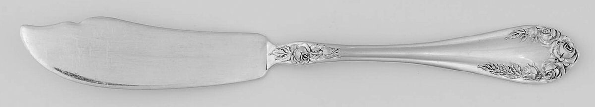 Normandy Rose (Sterling) Flat Handle Master Butter Knife by Northumbria-1