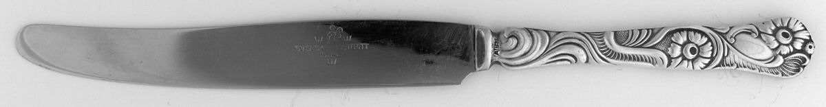 NIJ4 (SILVERPLATE) New French Solid Knife by Nils-Johan-1