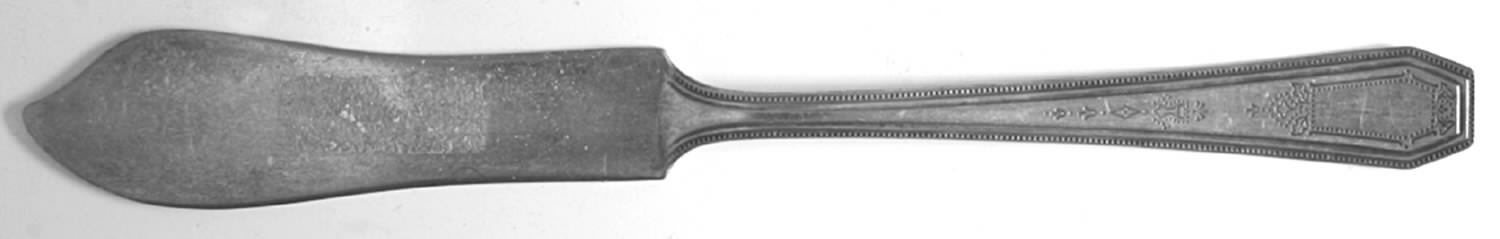 S.E.B. Three (Silverplate) Flat Handle Master Butter Knife by National Silver Co-1