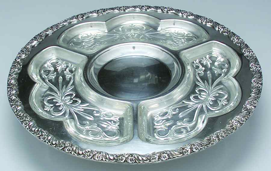 7023 (Silverplate, Hollowware) Lazy Susan with Liner by National Silver Co-1