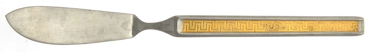 Eros-Gold (Stainless) Flat Handle Master Butter Knife by Noritake Silver-1