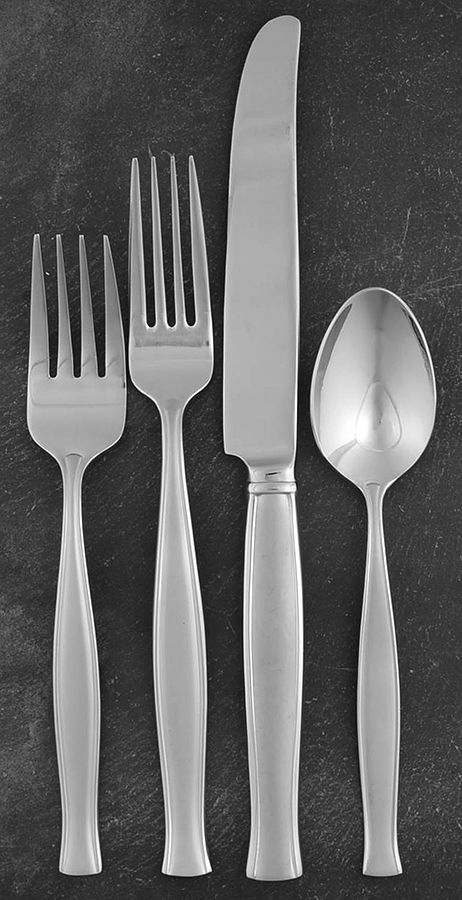 Satin Slip (Stainless) 4 Piece Place Setting by Nicole Miller-1