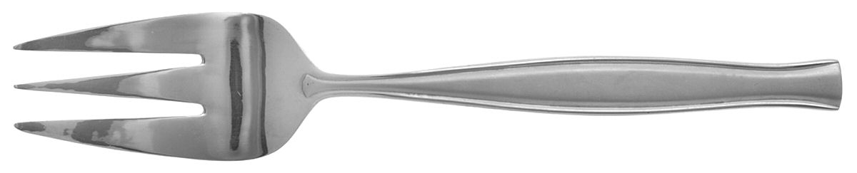 Satin Slip (Stainless) Medium Solid Cold Meat Serving Fork by Nicole Miller-1