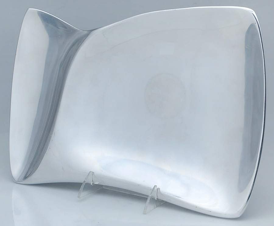 Metal Hollowware 14" Oval Serving Platter by Nambe-1