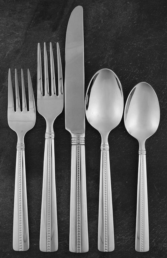 Green Tea (Stainless) 5 Piece Place Setting by Nicole Miller-1