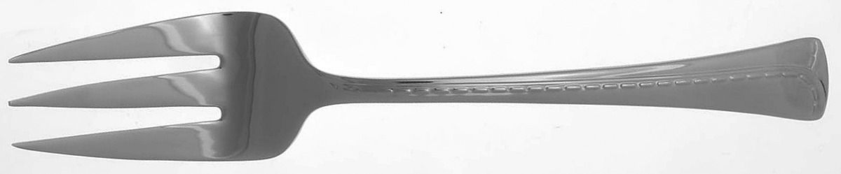 City Rhythms (Stainless) Medium Solid Cold Meat Serving Fork by Nicole Miller-1