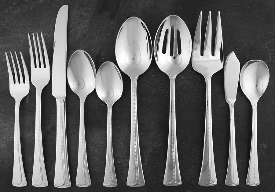 City Rhythms (Stainless) 45 Piece Set by Nicole Miller-1