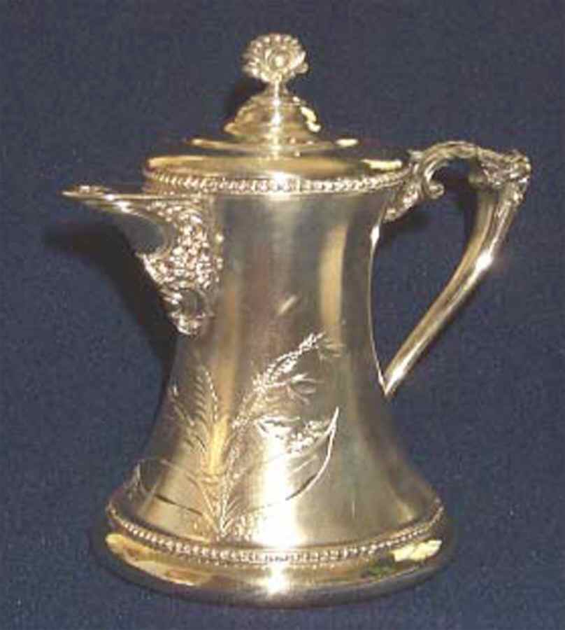 990 (Silverplate, Hollowware) Silverplate Coffee Pot by New Amsterdam-1