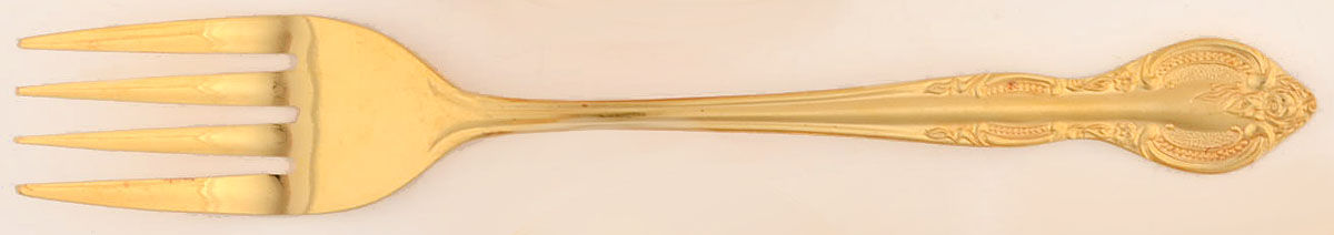 Golden Rexford (Gold Electroplate) Individual Salad Fork by National Stainless-1