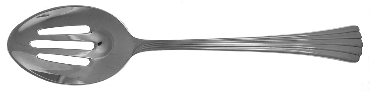 Sasha (Stainless) Pierced Tablespoon (Serving Spoon) by Nicole Miller-1