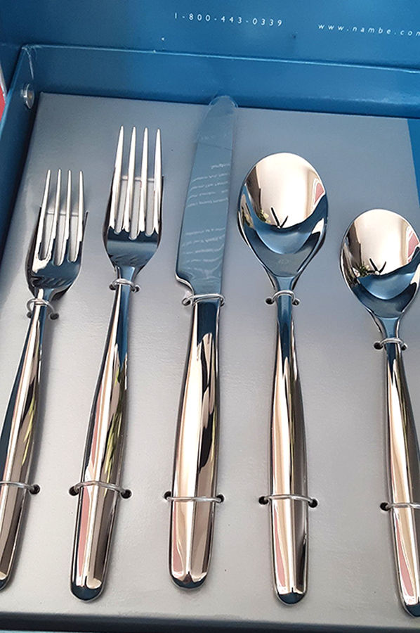 Ridge (Stainless) Fork by Nambe-1