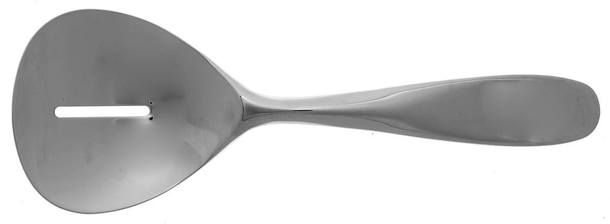 Sage (Stainless) Pierced Solid Serving Spoon by Nambe-1