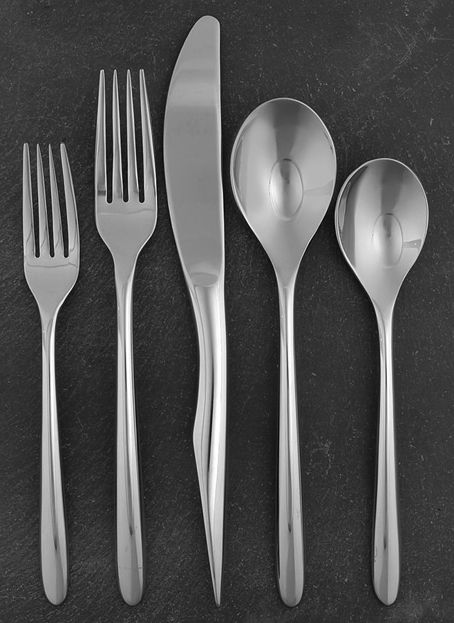 Dune (Stainless) 5 Piece Place Setting by Nambe-1