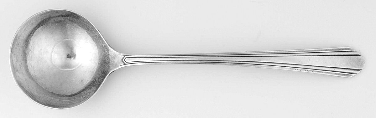 NTS45 (Sterling) Round Bowl Soup Spoon (Bouillon) by National Silver Co-1