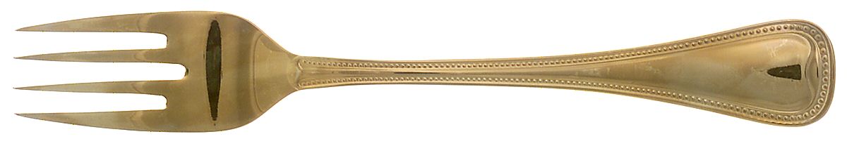 NTV2 (Gold Electroplate) Individual Solid Fish Fork by Ntc Silver-1