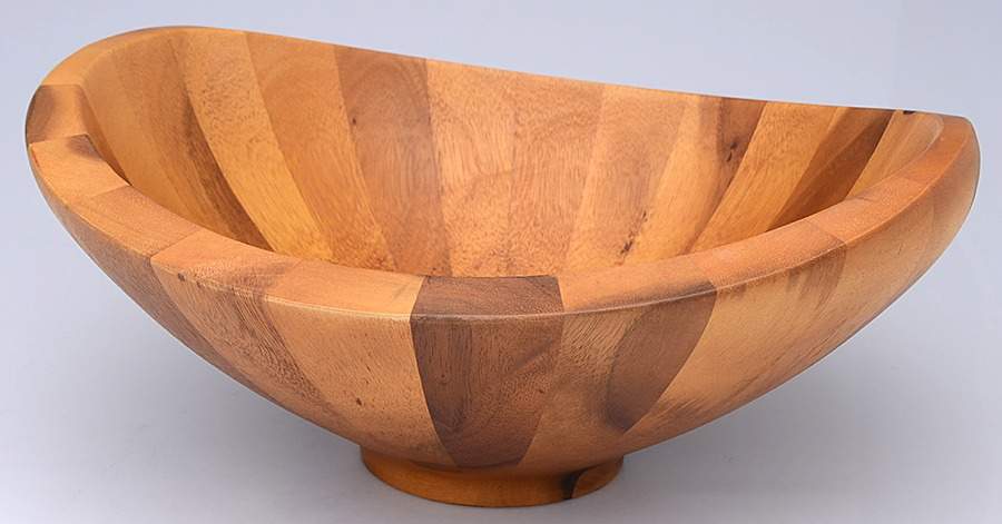 Butterfly (Hollowware, Metal) 3 pc Salad Set Wood Bowl by Nambe-1