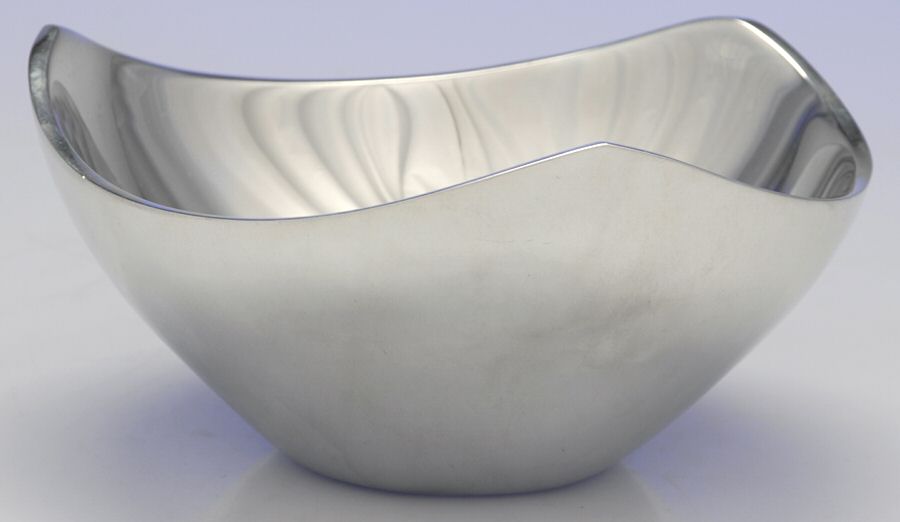 Tri-Corner (Hollowware, Metal) 7" Triangular Bowl by Nambe-1