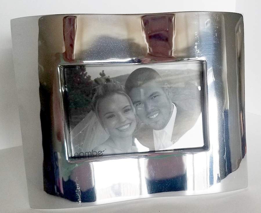Flow (Hollowware, Metal) Frame-Holds 4" X 6" Picture by Nambe-1