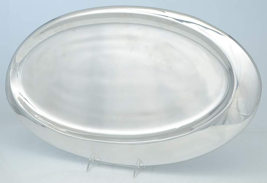 Dune (Hollowware, Metal) 20" Oval Serving Platter by Nambe-1