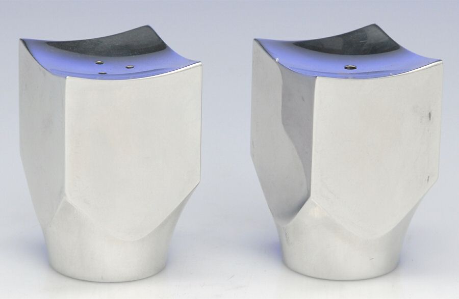 Flicker (Metal, Hollowware) Salt and Pepper Set by Nambe-1