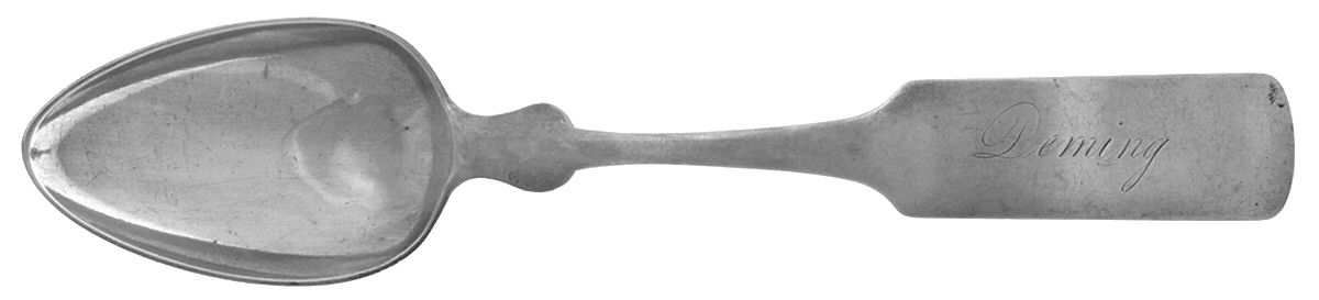 Coin Silver Flatware Tablespoon (Serving Spoon) by Nathan L. Hazen-1