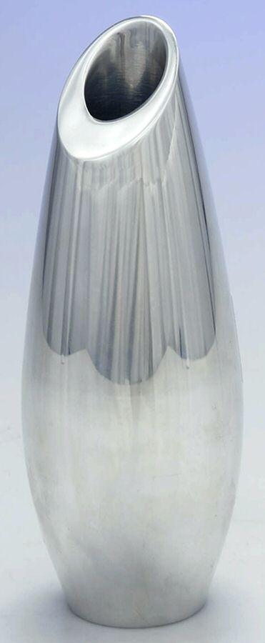 Flame (Metal, Hollowware) 8" Vase by Nambe-1