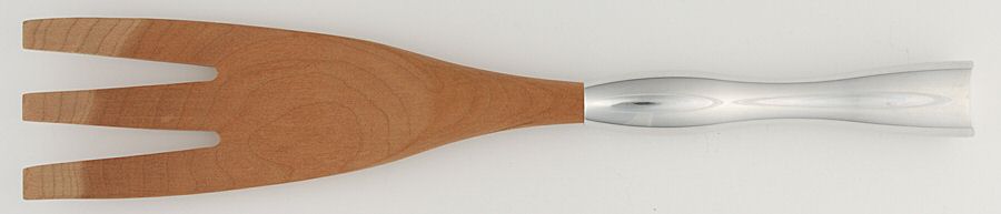 Cherry (Hollowware, Metal) Fork-Salad Serv/Wooden Prongs Oversize by Nambe-1