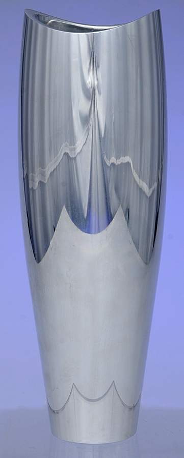 Ellipsis (Metal, Hollowware) 11" Vase by Nambe-1