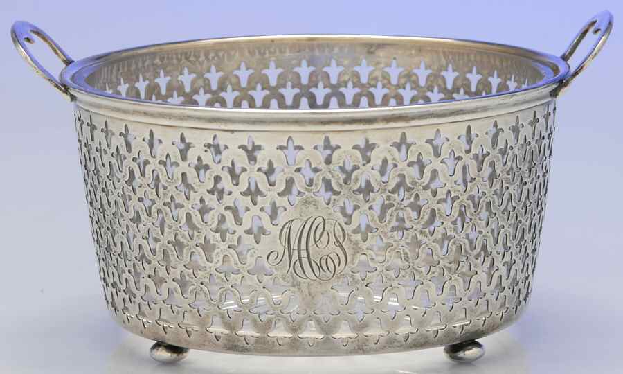 87 (Sterling, Hollowware) Ice Bucket & Glass Liner by Newburyport-1