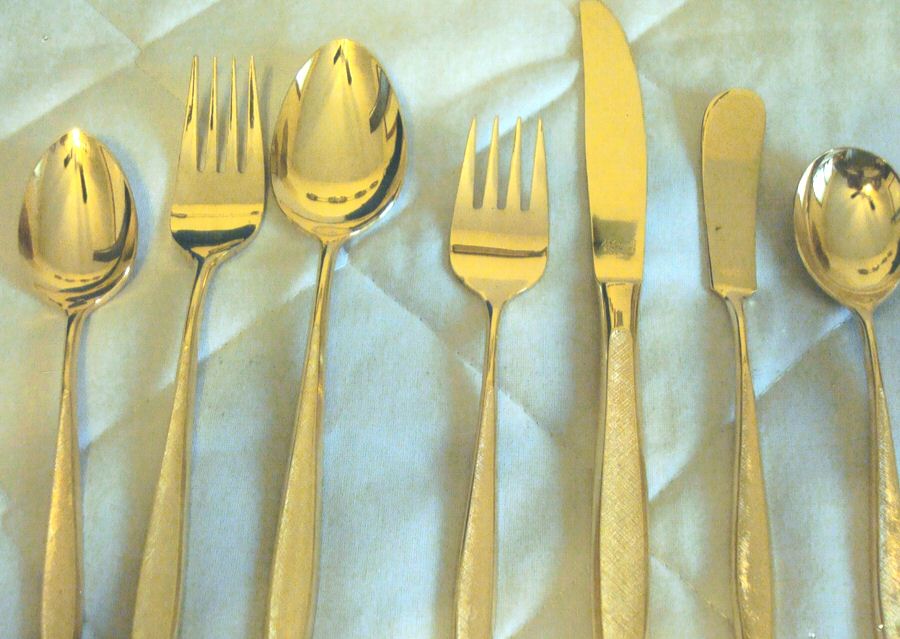 Golden Napoli (Gold Electroplate) Teaspoon by National Stainless-1